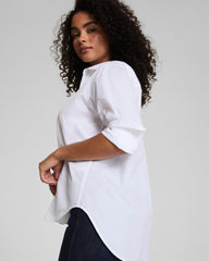 SPANX® Poplin Oversized Button-Up Shirt  Classic White