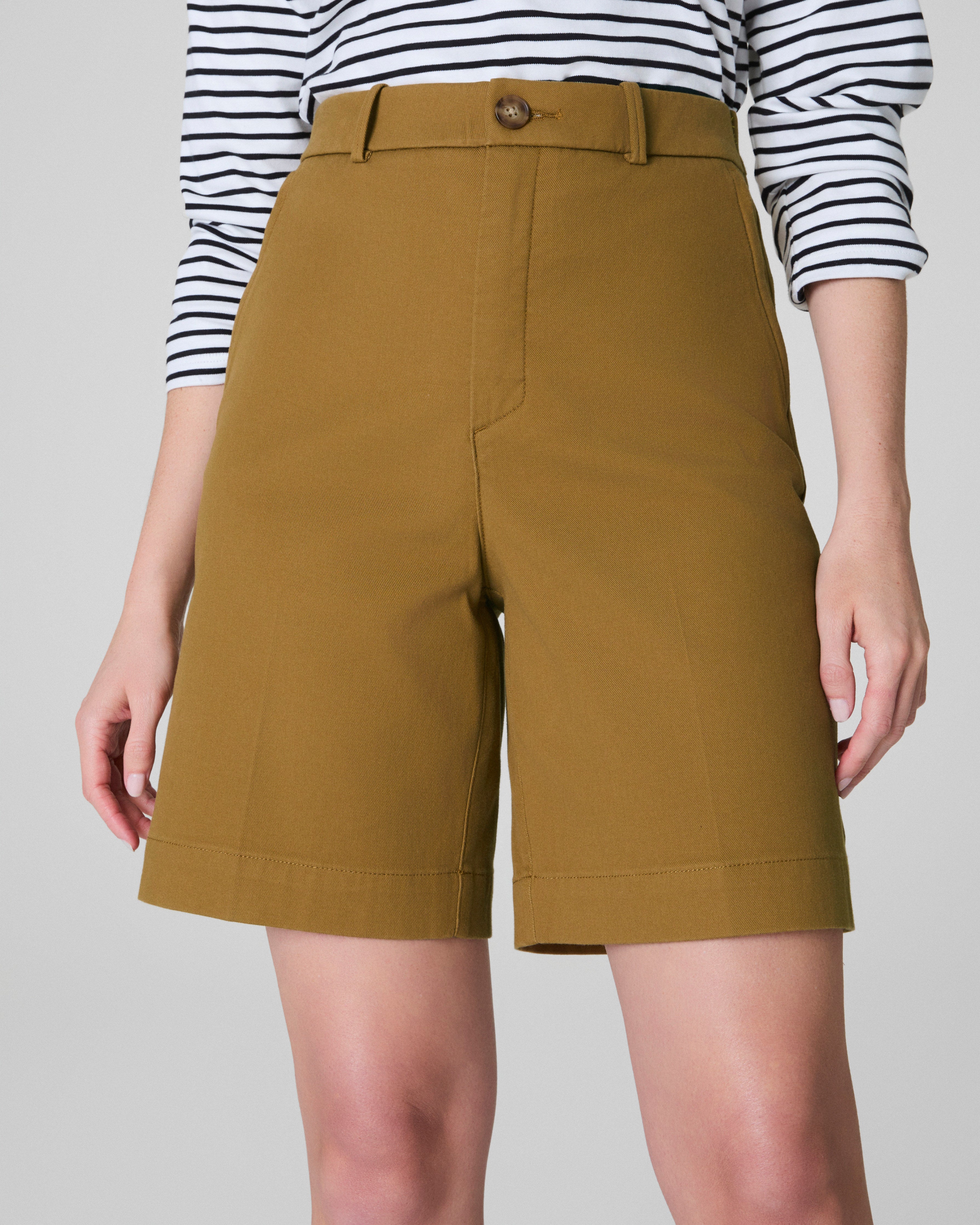 SPANXsupersmooth™ Stretch Twill Short, 9"  Flax