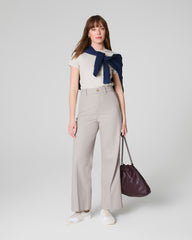 SPANXsupersmooth™ Stretch Twill Cropped Wide Leg Pant  Bone