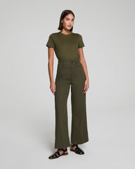 SPANXsupersmooth™ Stretch Twill Cropped Wide Leg Pant