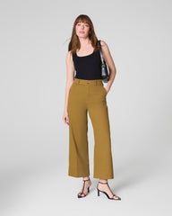 SPANXsupersmooth™ Stretch Twill Cropped Wide Leg Pant  Flax