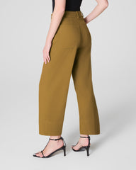 SPANXsupersmooth™ Stretch Twill Cropped Wide Leg Pant  Flax