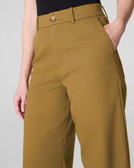 SPANXsupersmooth™ Stretch Twill Cropped Wide Leg Pant  Flax