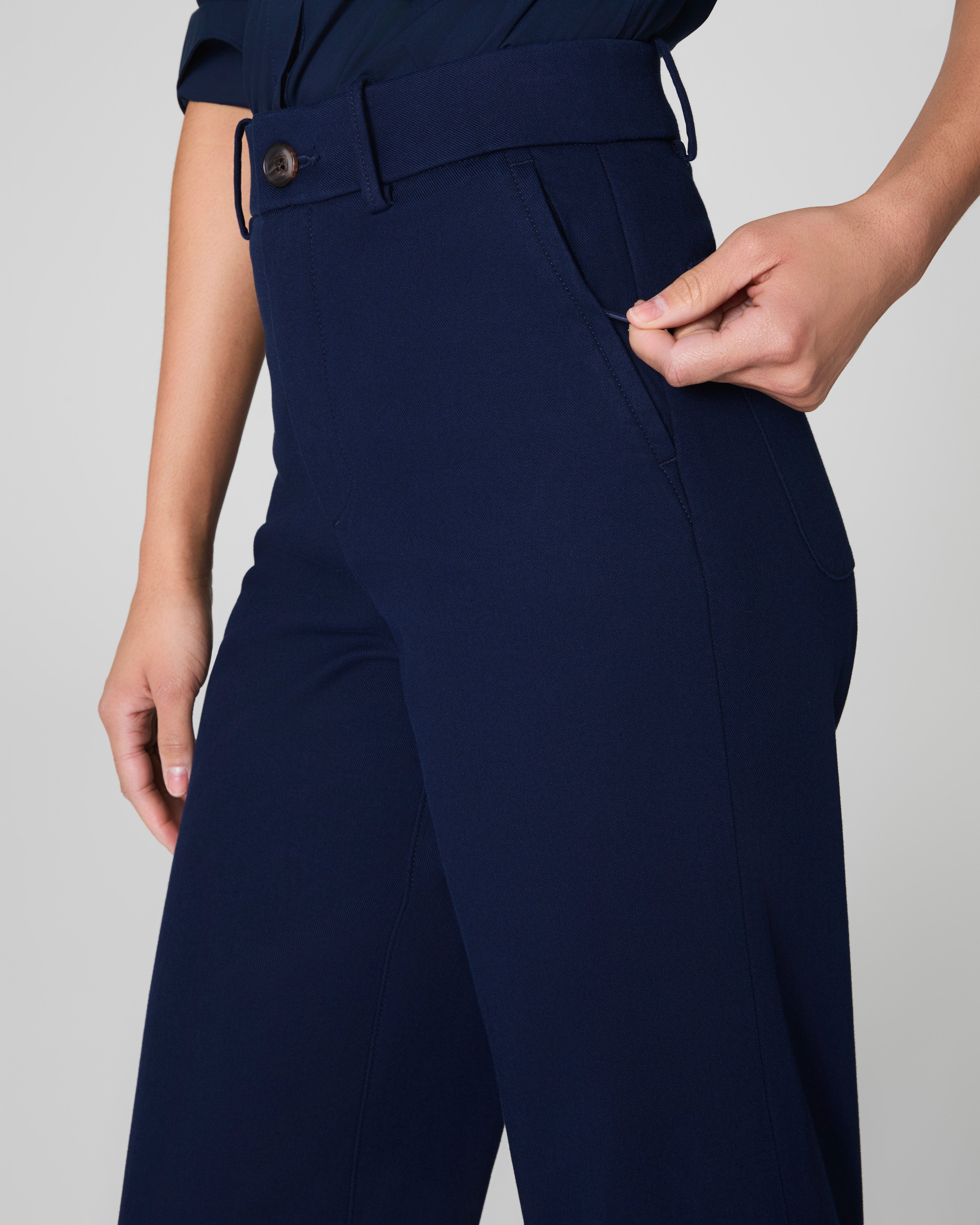 SPANXsupersmooth™ Stretch Twill Cropped Wide Leg Pant  Timeless Navy