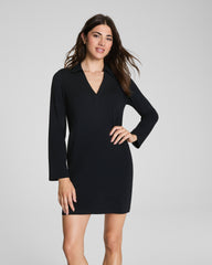 SPANX® Sleek Jersey Long Sleeve Shirt Dress