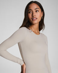 SPANXsmooth™ Jersey Crewneck Long Sleeve Top  Bone
