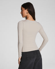 SPANXsmooth™ Jersey Crewneck Long Sleeve Top  Bone