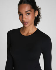 SPANXsmooth™ Jersey Crewneck Long Sleeve Top  Classic Black