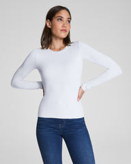 SPANXsmooth™ Jersey Crewneck Long Sleeve Top  Classic White