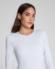SPANXsmooth™ Jersey Crewneck Long Sleeve Top  Classic White
