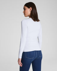 SPANXsmooth™ Jersey Crewneck Long Sleeve Top  Classic White