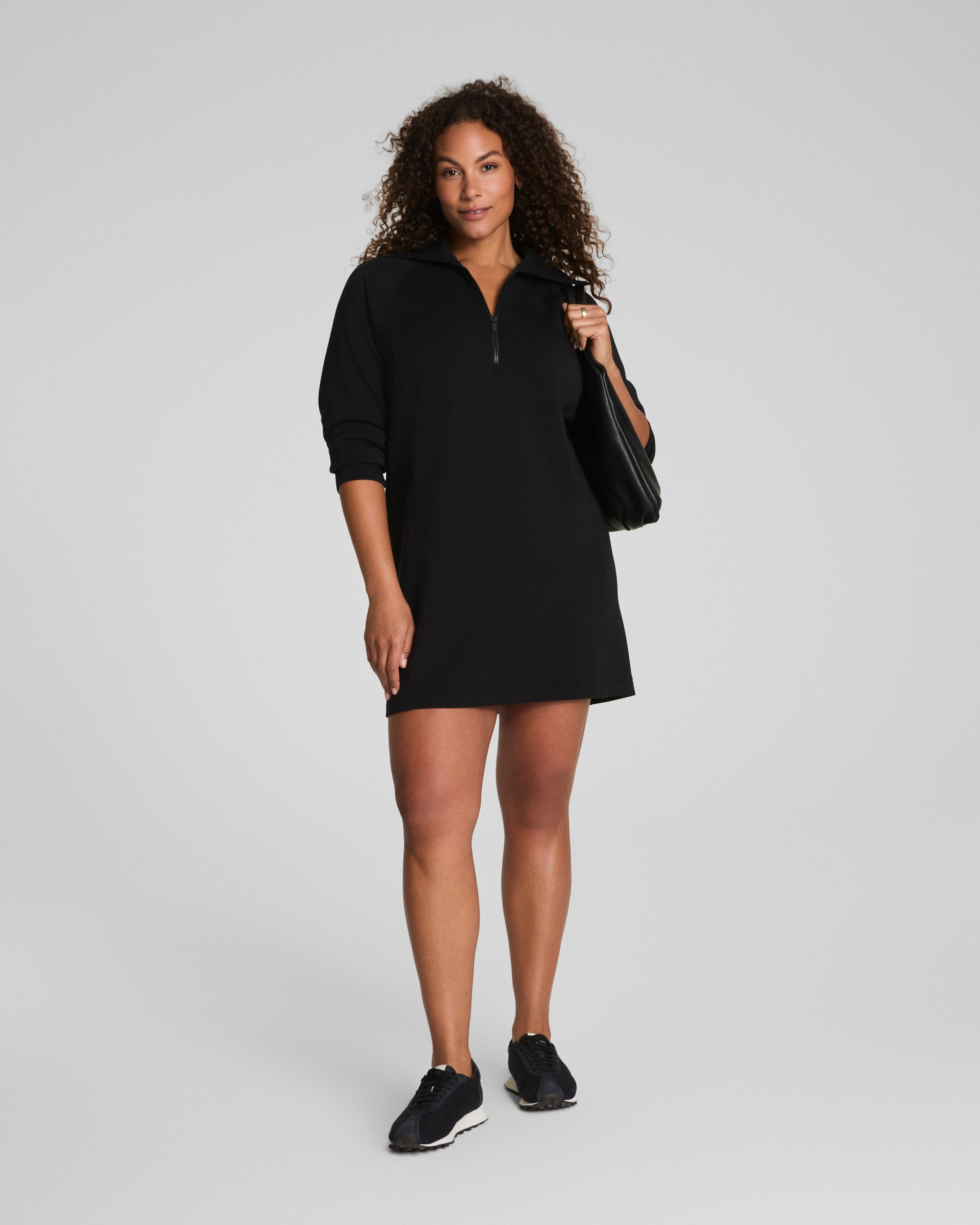 SPANX AirEssentials® Half Zip Dress  Very Black