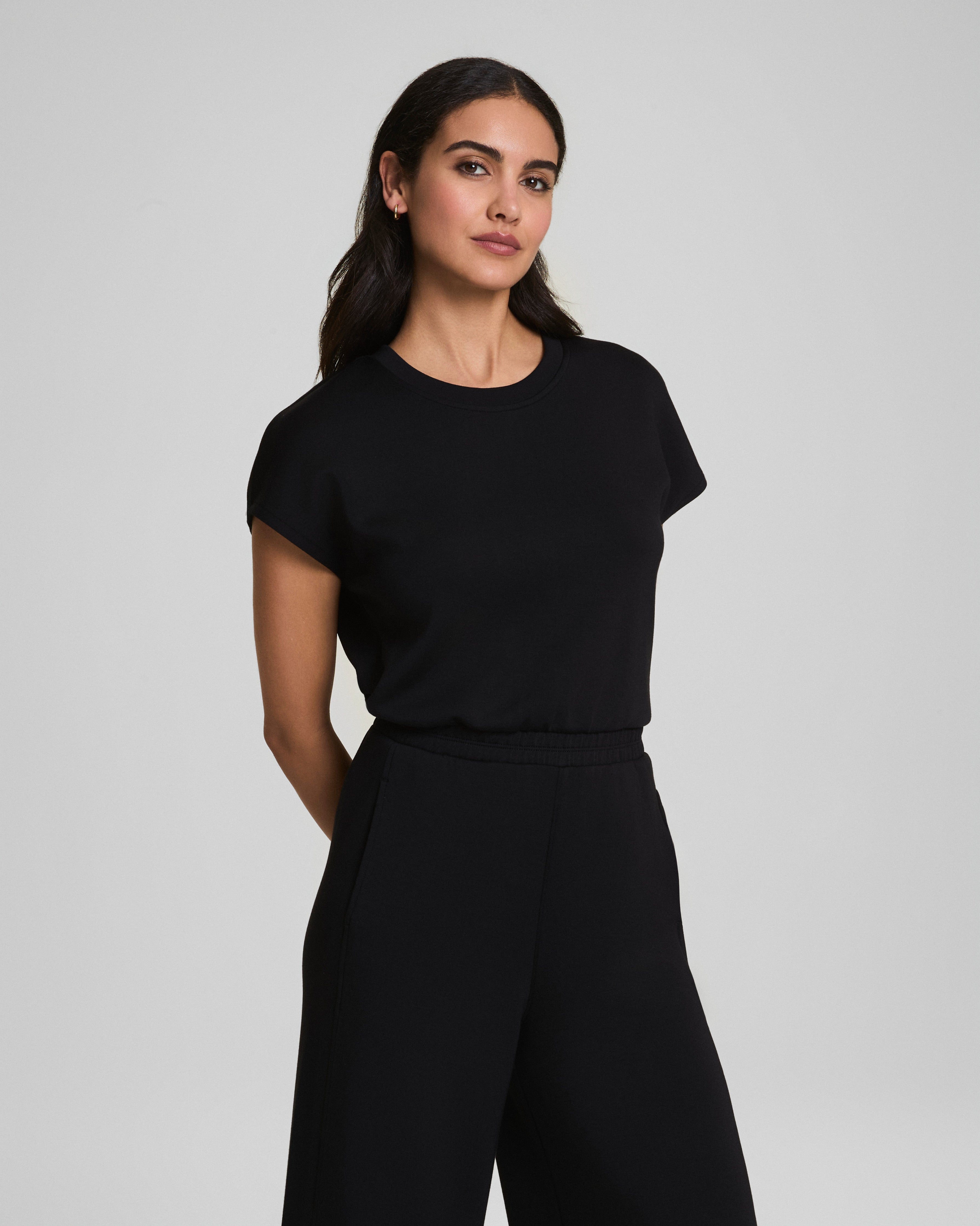 SPANX AirEssentials® Cap Sleeve Cinched Jumpsuit  Very Black