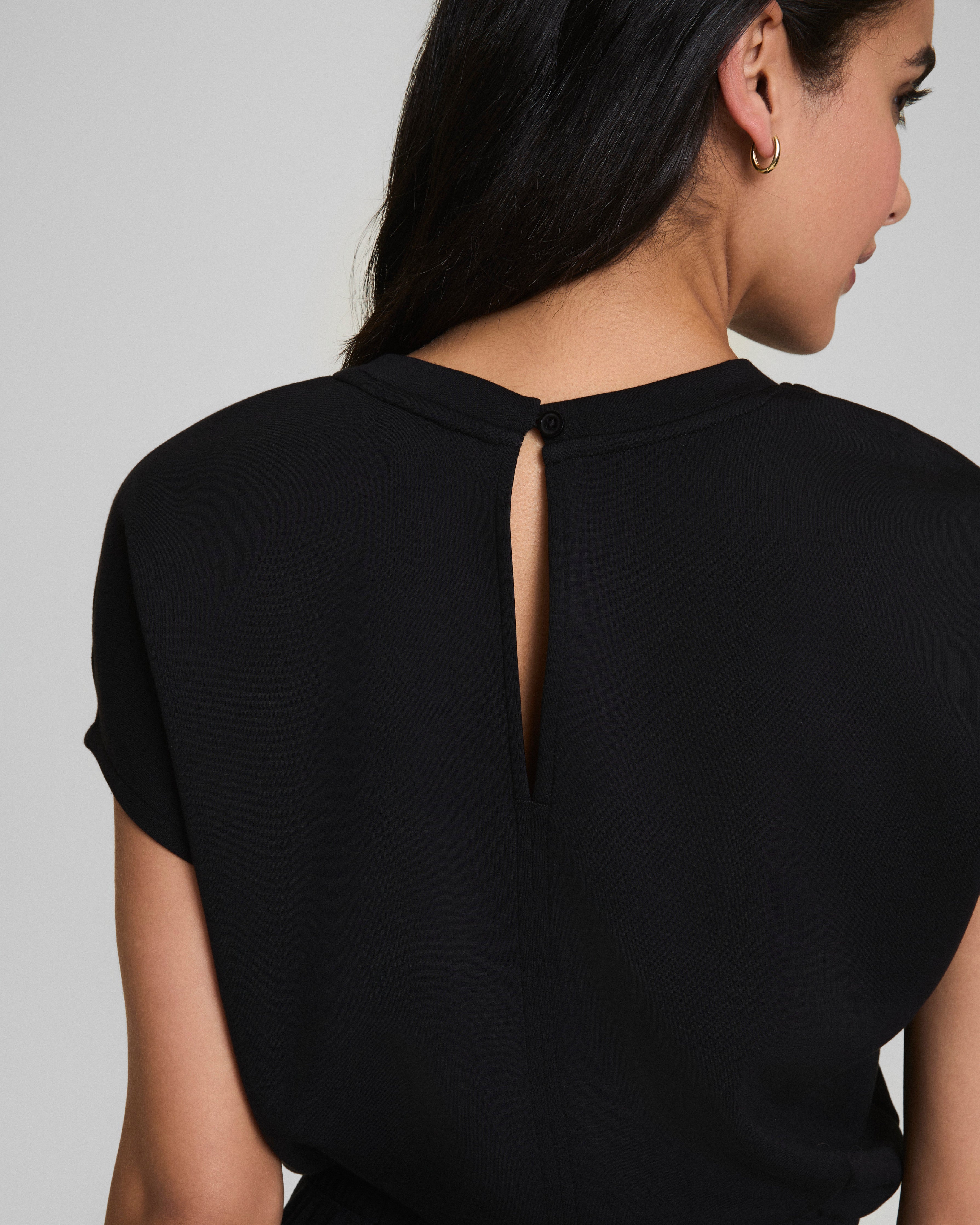 SPANX AirEssentials® Cap Sleeve Cinched Jumpsuit  Very Black