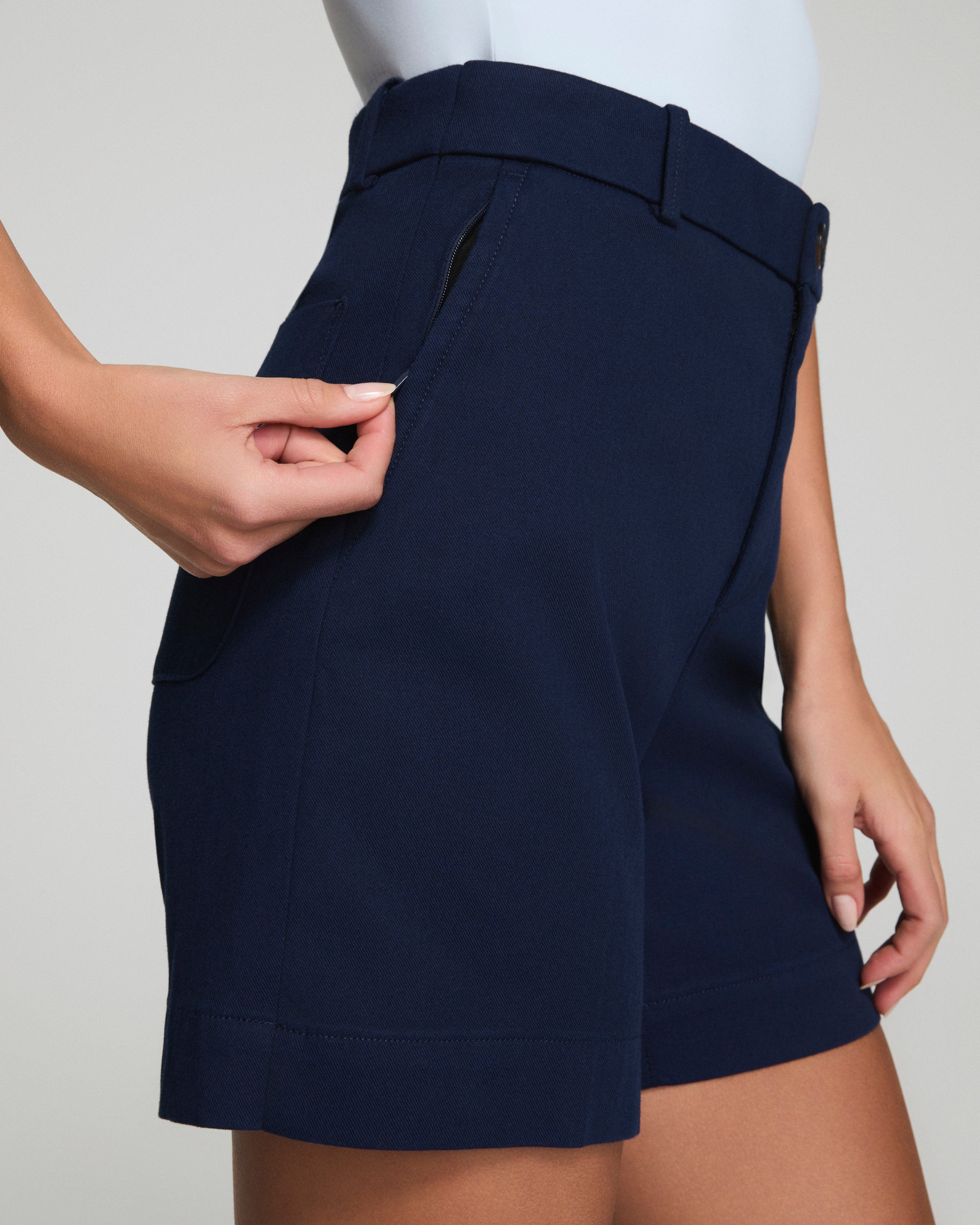 SPANXsupersmooth™ Stretch Twill Short, 7"  Timeless Navy