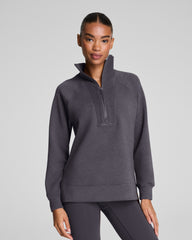 SPANX AirEssentials® Brushed Half Zip Tunic  Heather Storm