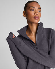 SPANX AirEssentials® Brushed Half Zip Tunic  Heather Storm