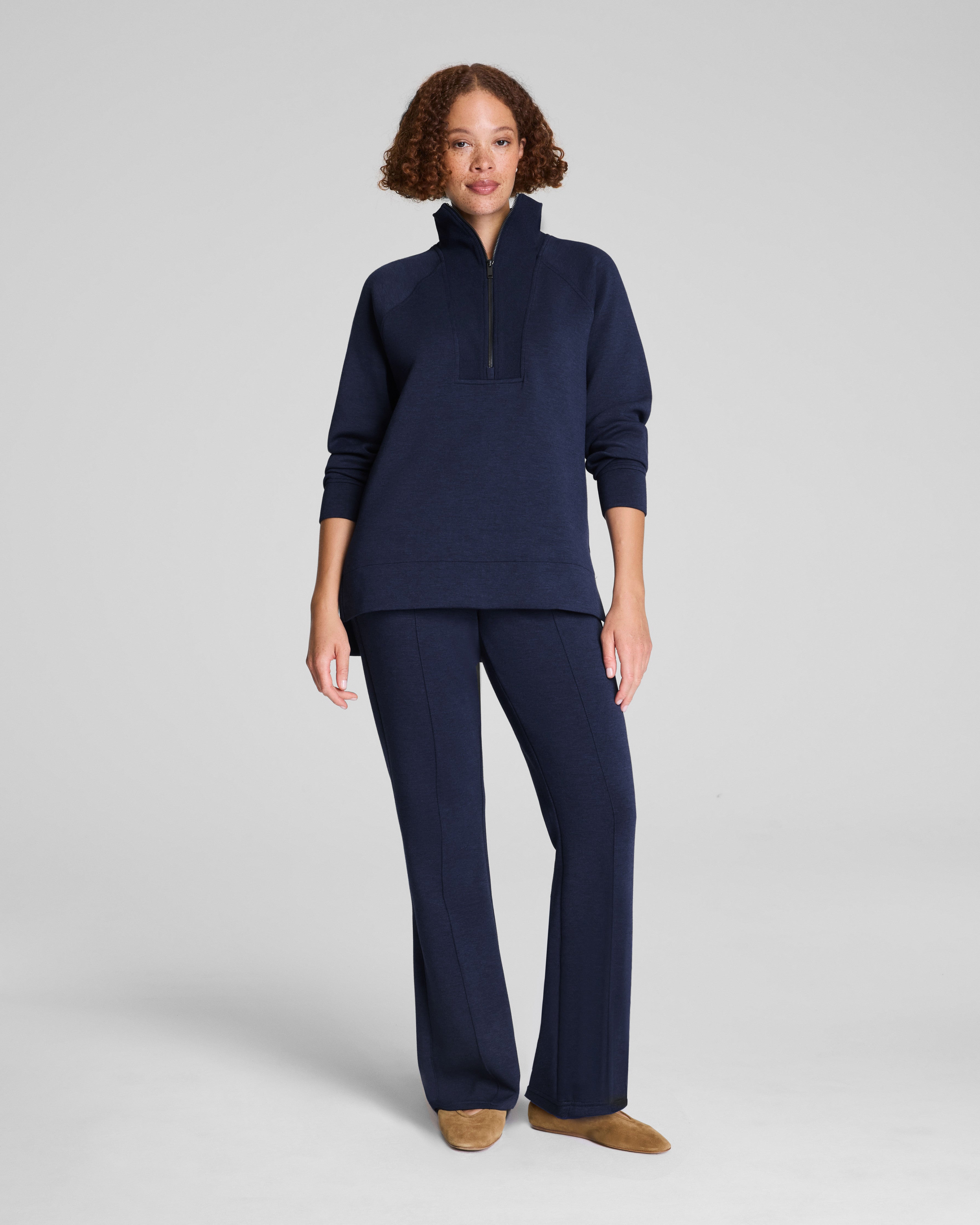 SPANX AirEssentials® Brushed Half Zip Tunic  Timeless Navy Heather