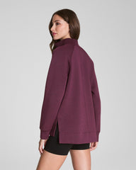 SPANX AirEssentials® Brushed Half Zip Tunic  Plum Berry Heather