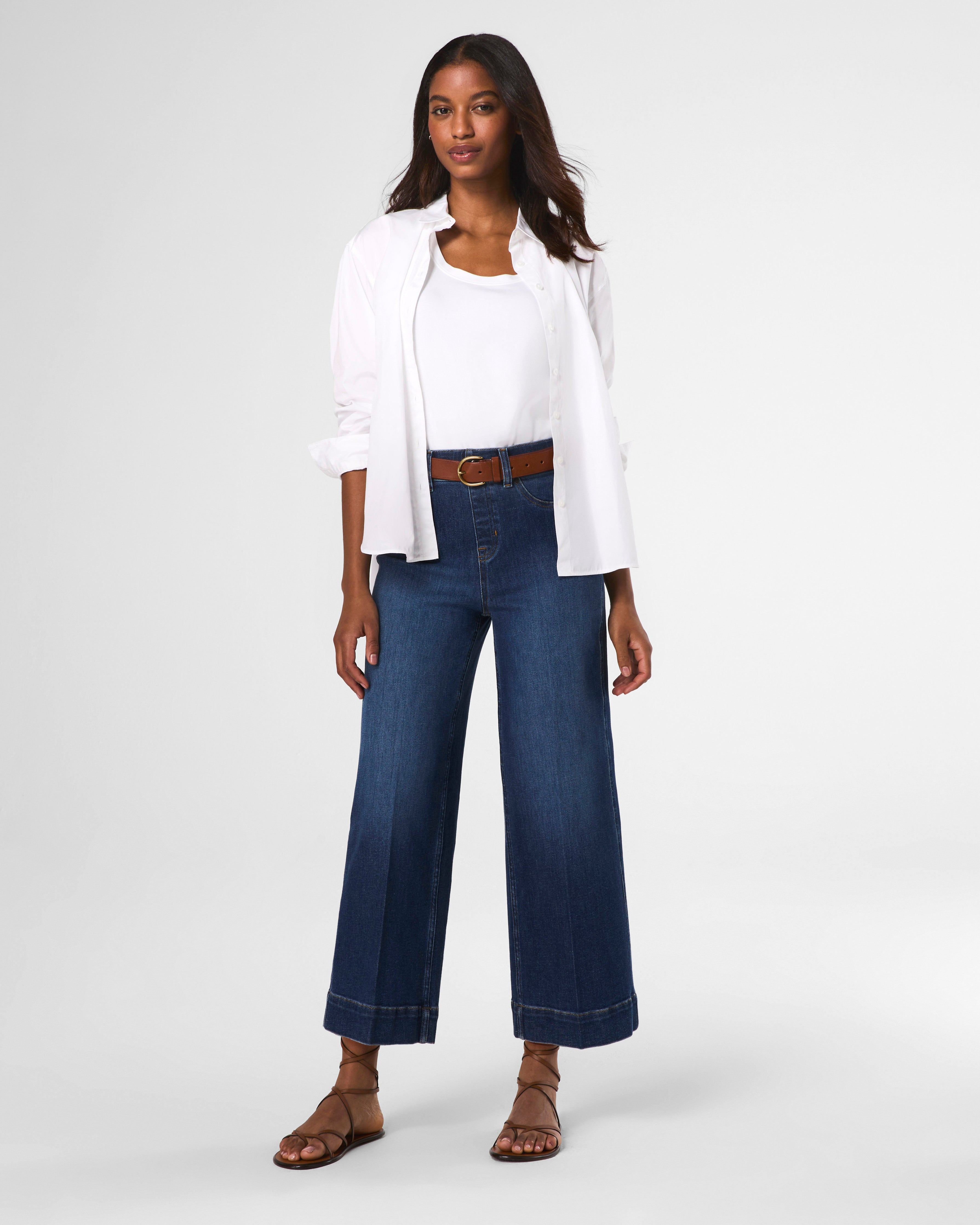 SPANXshape™ Original EveryWear Cropped Wide Leg Jeans