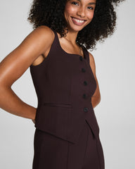 SPANX® Ponte Tailored Vest  Truffle Brown