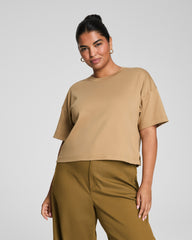 SPANX® Cotton Cropped Tee  Barley