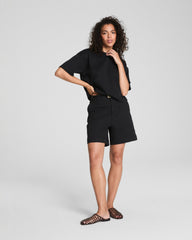 SPANX® Cotton Cropped Tee  Classic Black
