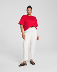 SPANX® Cotton Cropped Tee  Spanx Red