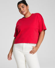 SPANX® Cotton Cropped Tee  Spanx Red