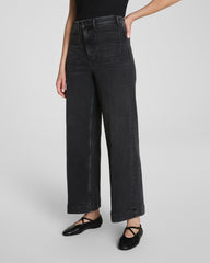 SPANXshape™ Authentic 360 Cropped Wide Leg Jeans with Patch Pockets  Carbon