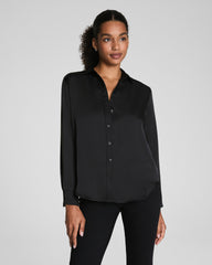 SPANX® Silky Smooth Button Down  Classic Black