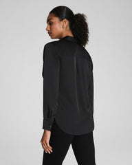 SPANX® Silky Smooth Button Down  Classic Black