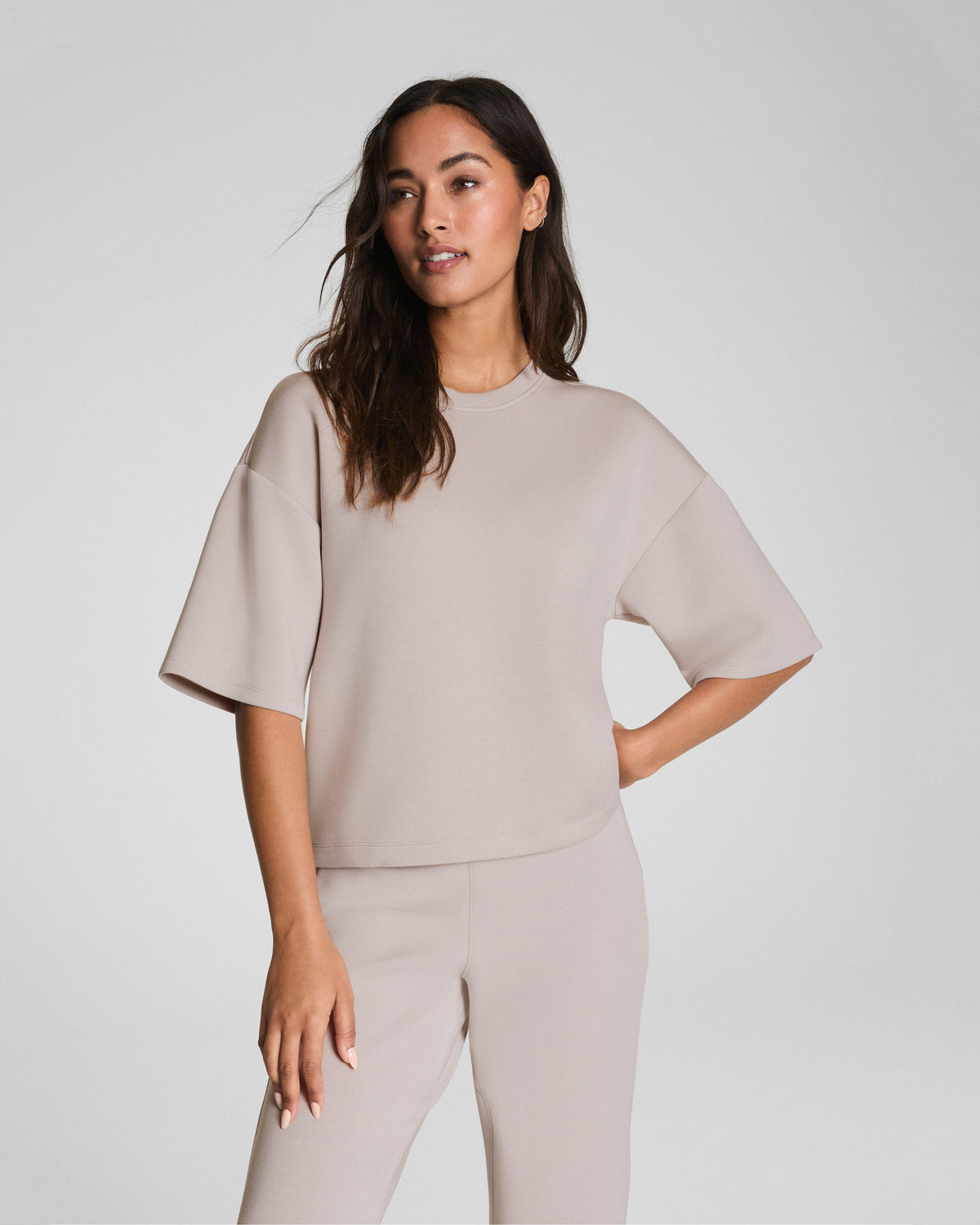 SPANX AirEssentials® Relaxed Tee  French Grey
