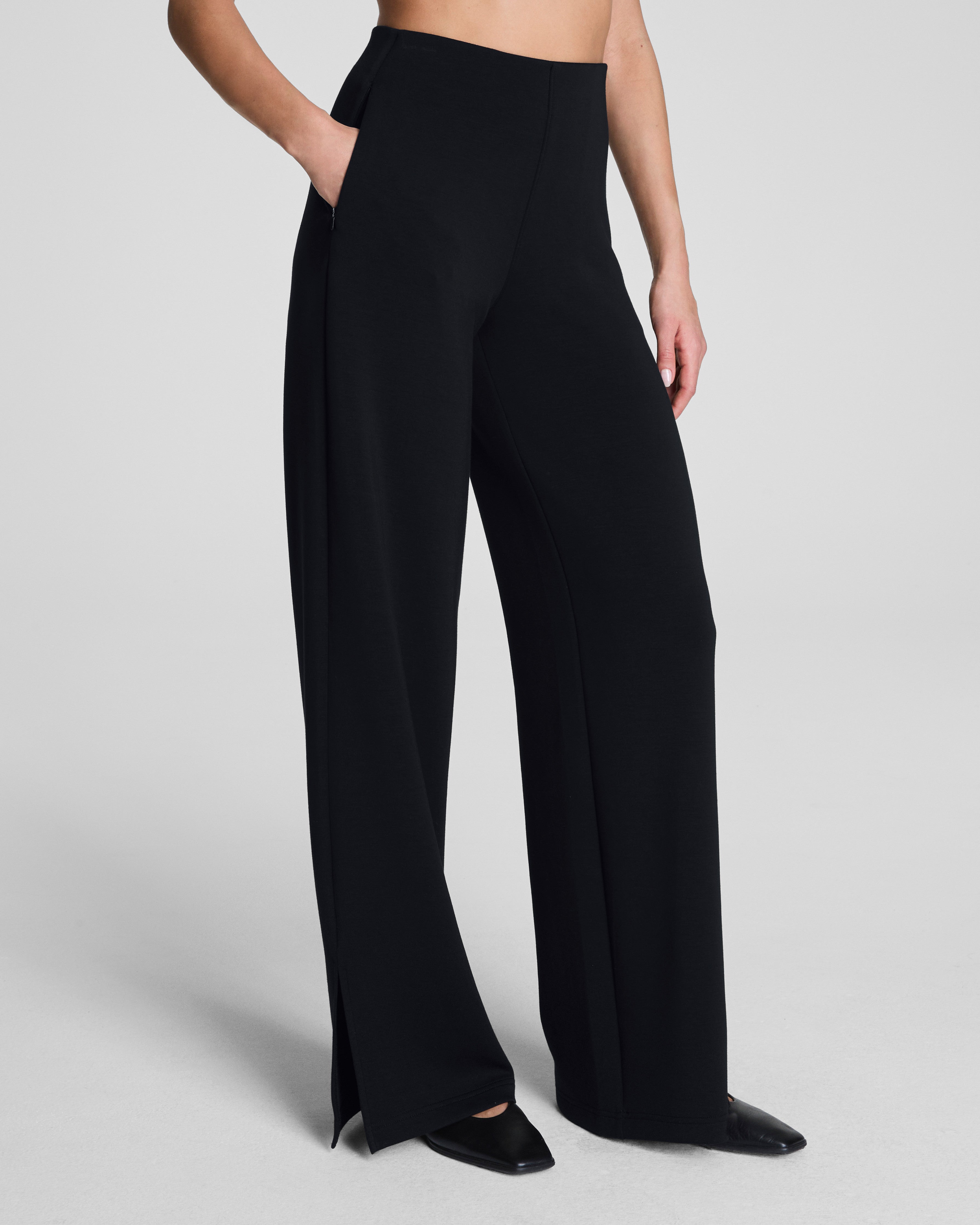 SPANX AirEssentials® Zero Waistband Wide Leg Pant  Very Black