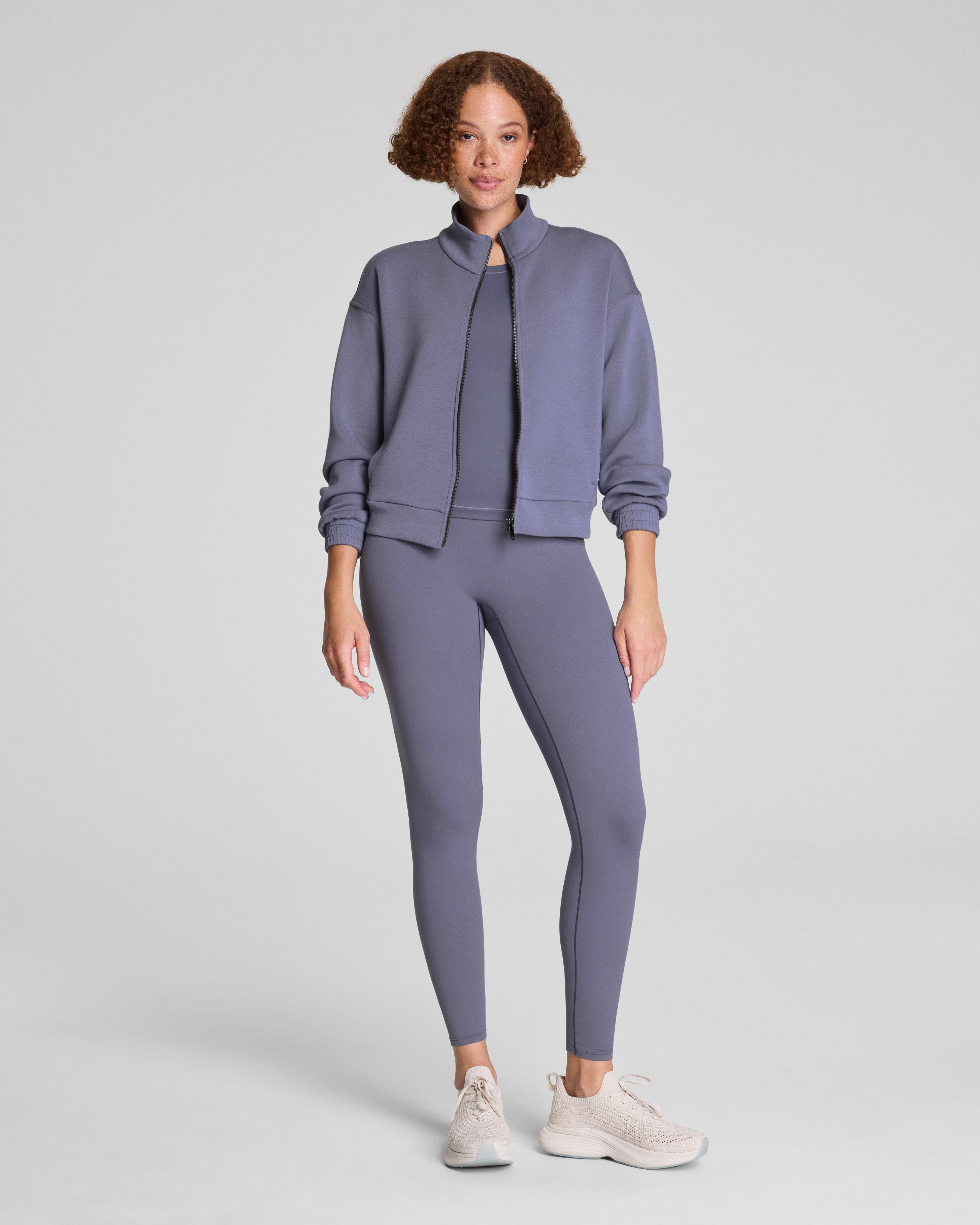 SPANX AirEssentials® Brushed Full Zip Jacket  Pewter