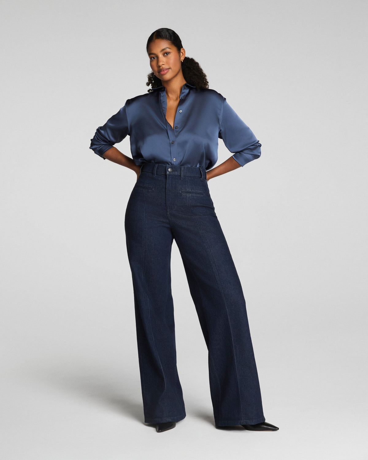 SPANXshape™ Authentic 360 Wide Leg Trouser Jeans  Marina