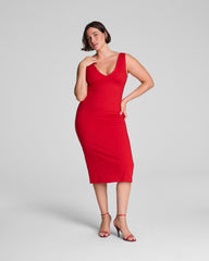 SPANXshape™ Ponte V-Neck Midi Dress  SPANX® Red
