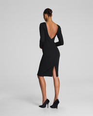 SPANXshape™ Ponte Low-Back Midi Dress  Classic Black