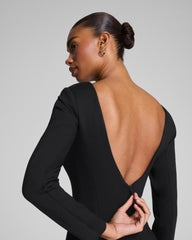 SPANXshape™ Ponte Low-Back Midi Dress  Classic Black