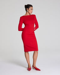SPANXshape™ Ponte Low-Back Midi Dress  SPANX® Red