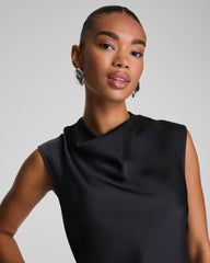 SPANX® Silky Smooth Cowl Neck Sleeveless Top  Classic Black