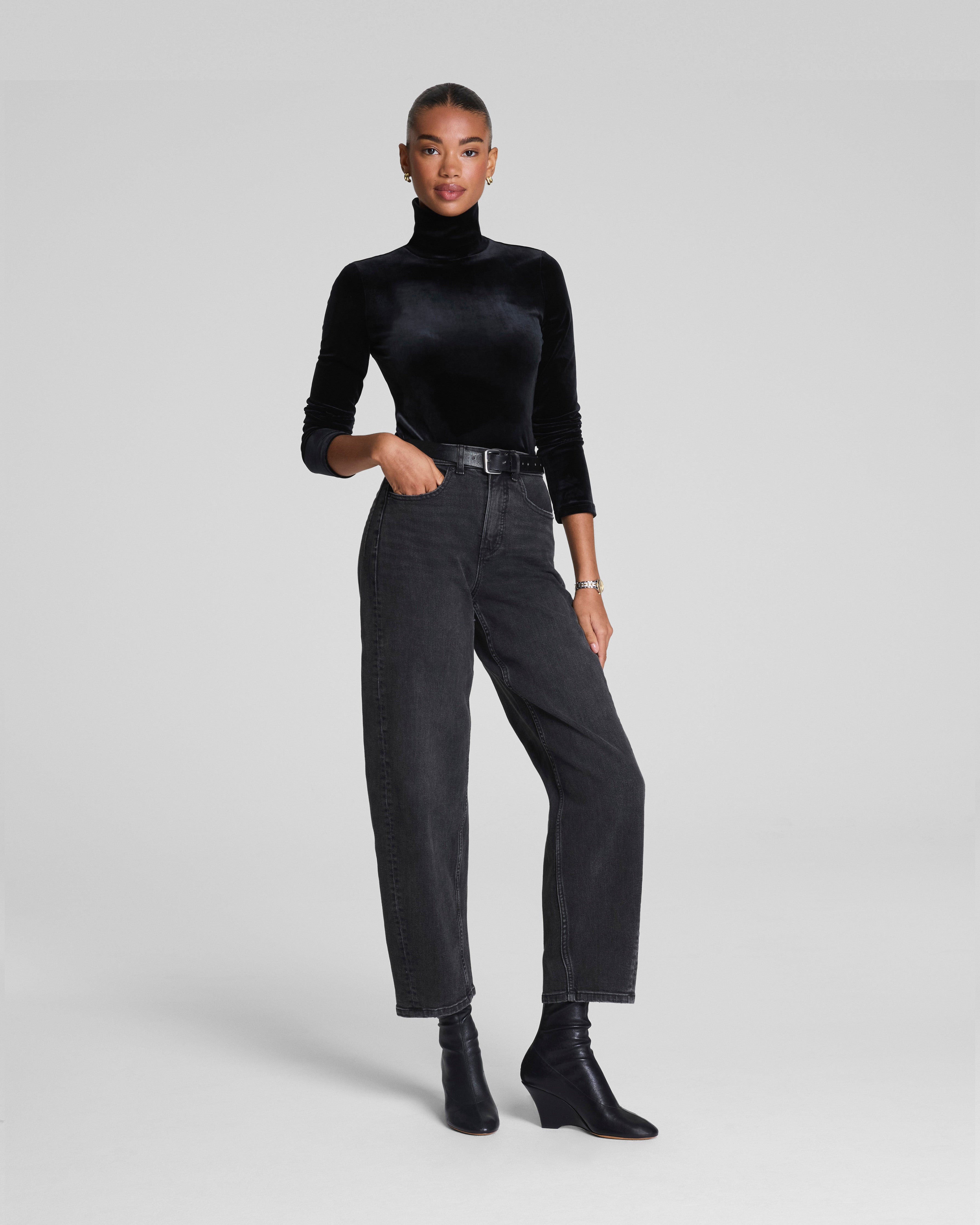 SPANX® Velvet Turtleneck  Classic Black