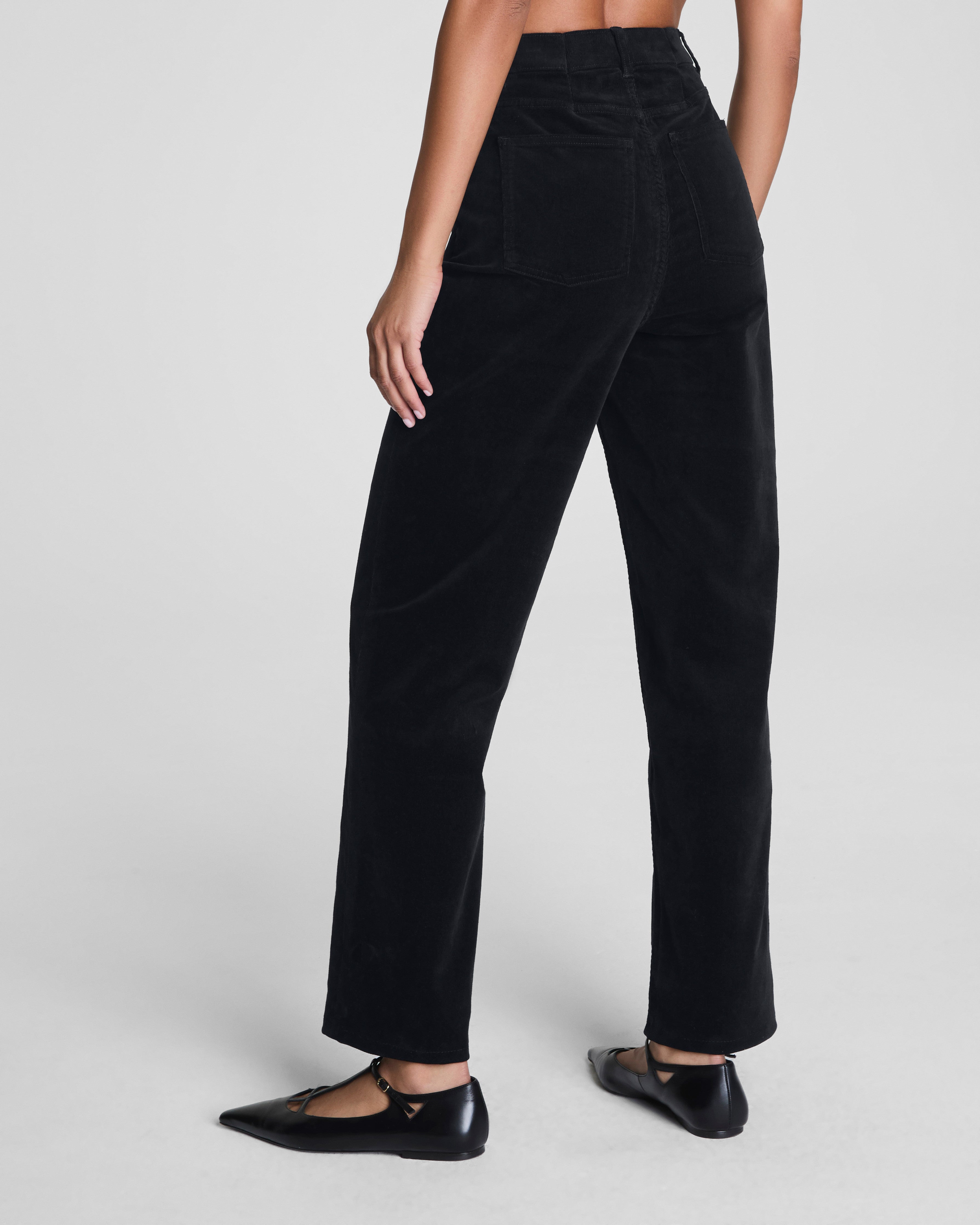 SPANXshape™ Authentic 360 Corduroy 90s Straight Leg  Classic Black