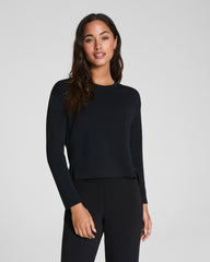 SPANX AirEssentials® Relaxed Long Sleeve Top  Very Black