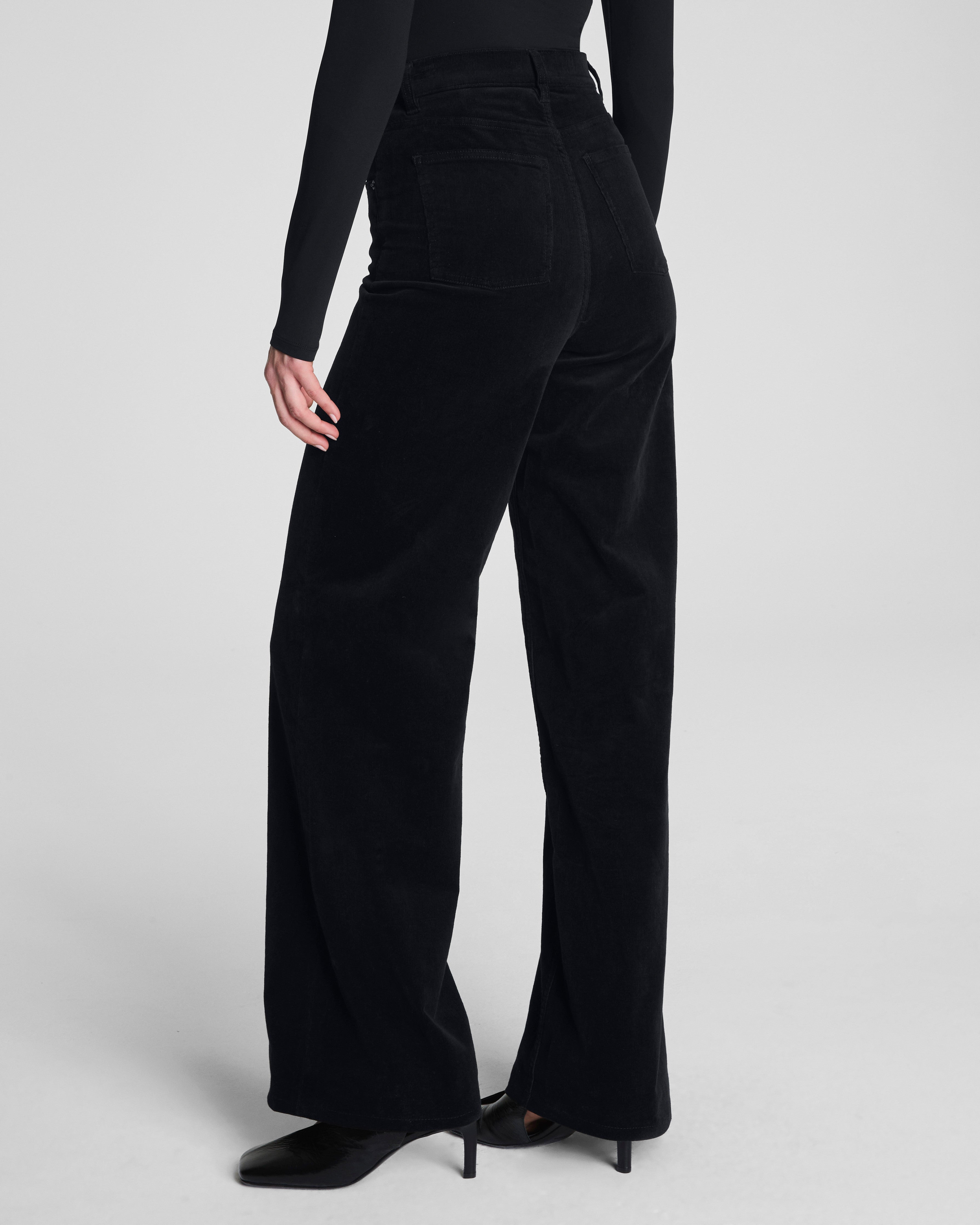 SPANXshape™ Authentic 360 Corduroy Wide Leg  Classic Black