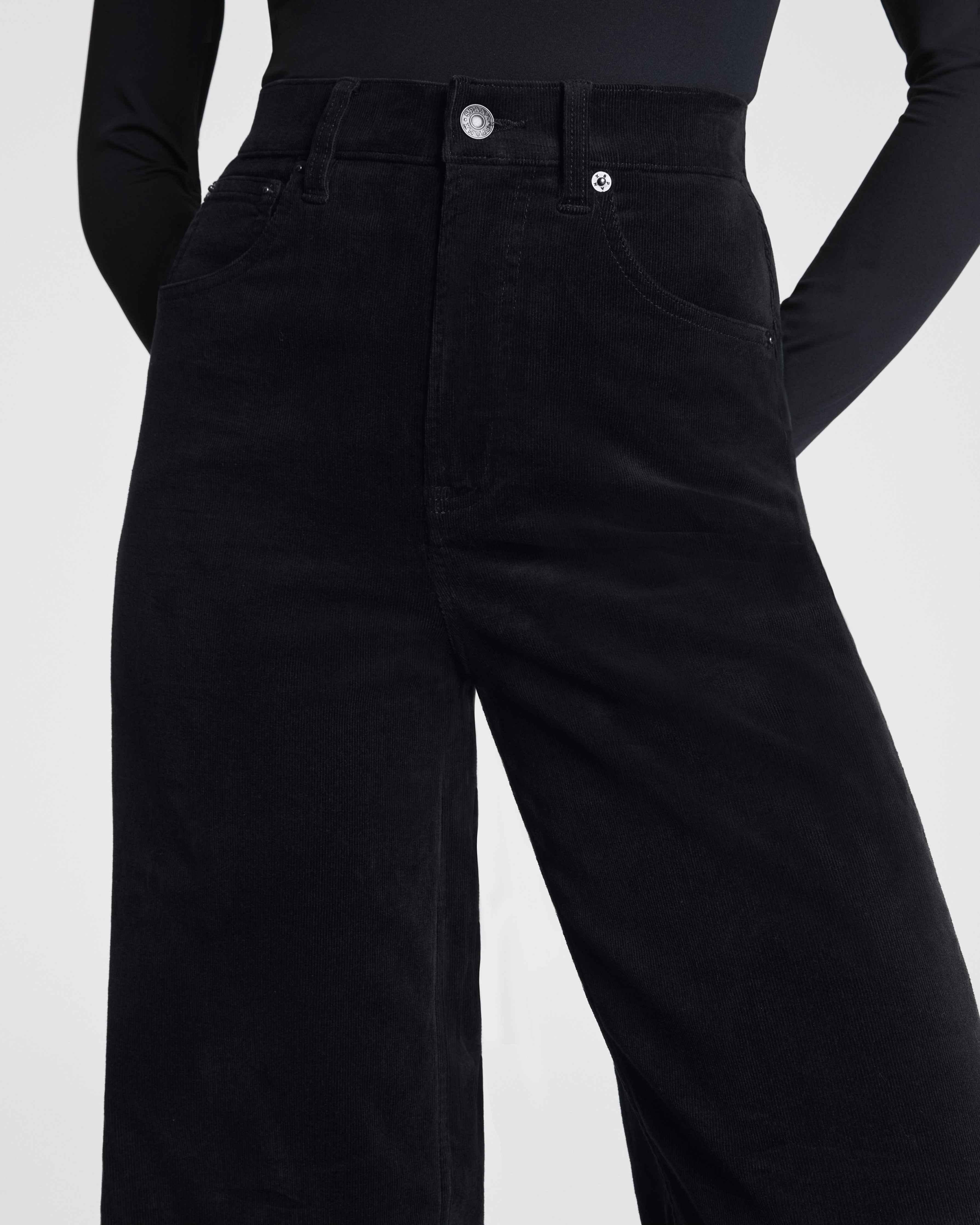 SPANXshape™ Authentic 360 Corduroy Wide Leg  Classic Black