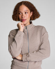 SPANX AirEssentials® Brushed Full Zip Jacket  Birch Heather