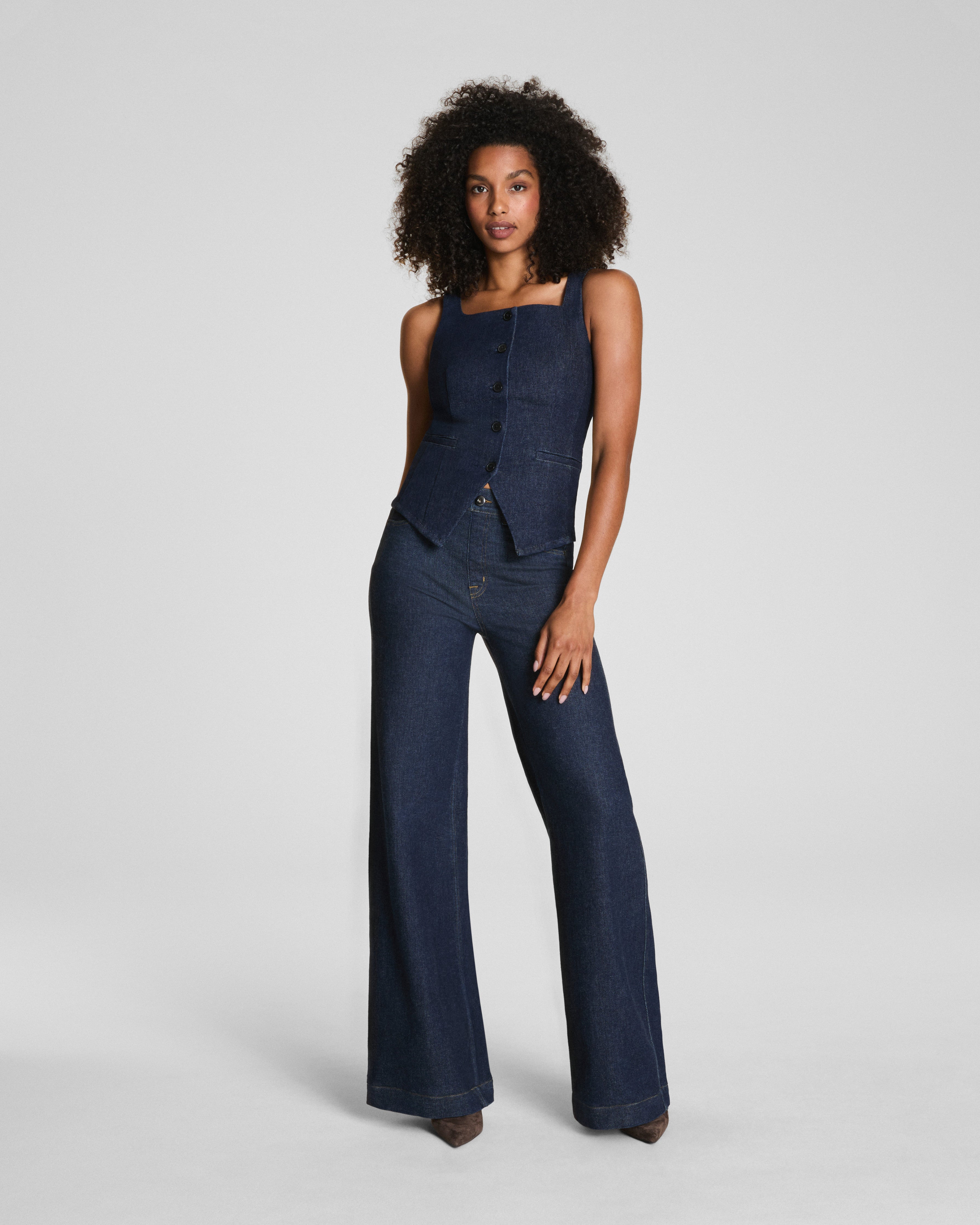 SPANX® Denim Tailored Vest  Raw Indigo
