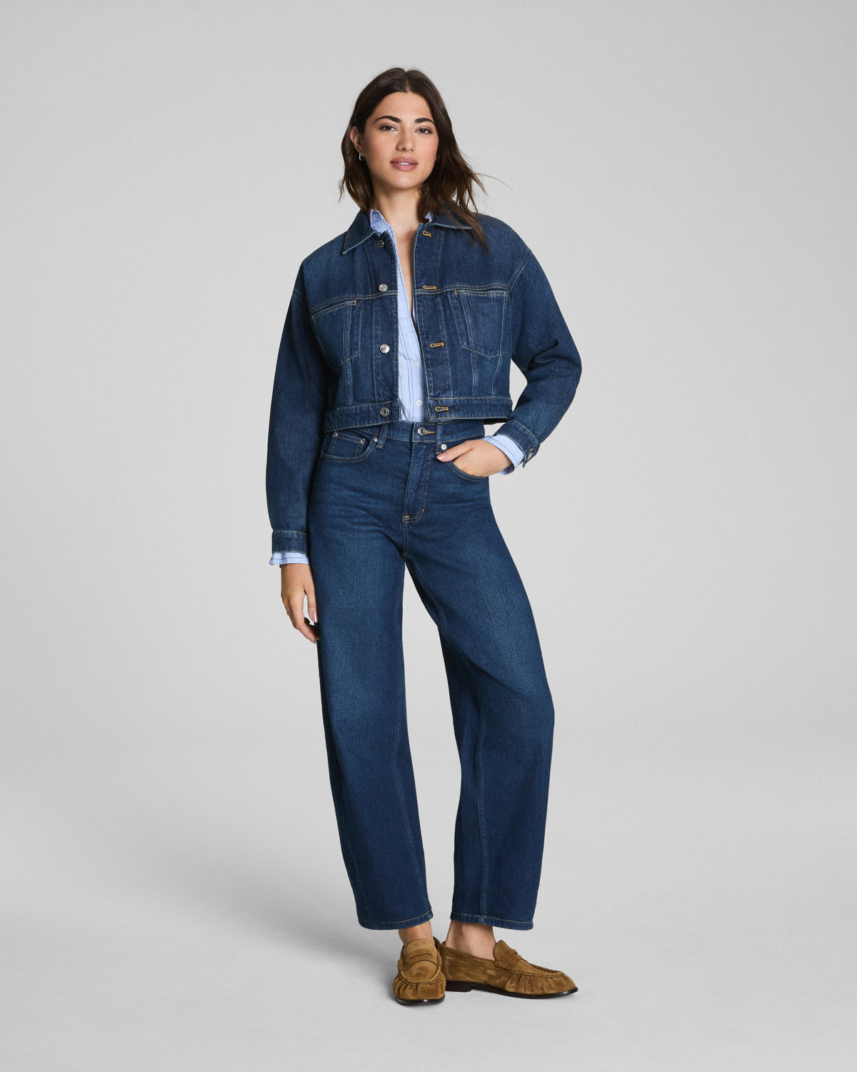 SPANXshape™ Authentic 360 Barrel Leg Jeans  Adriatic Blue