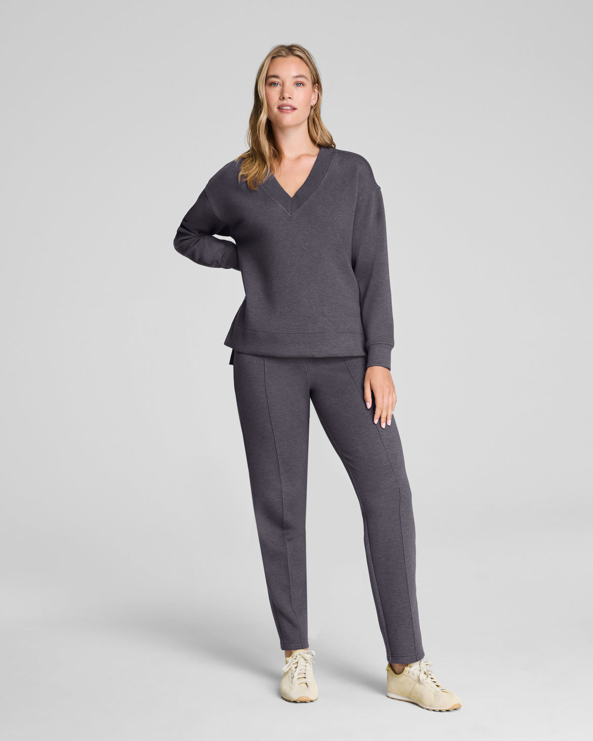 SPANX AirEssentials® Brushed Slim Straight Pant  Heather Storm